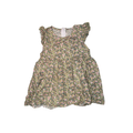 Green dress with flower pattern | 2T