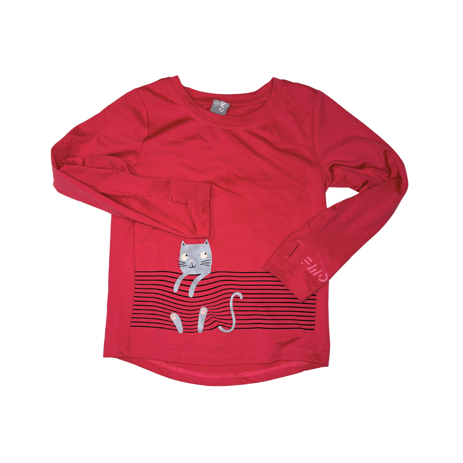Red with kitten Rashgard | 2T