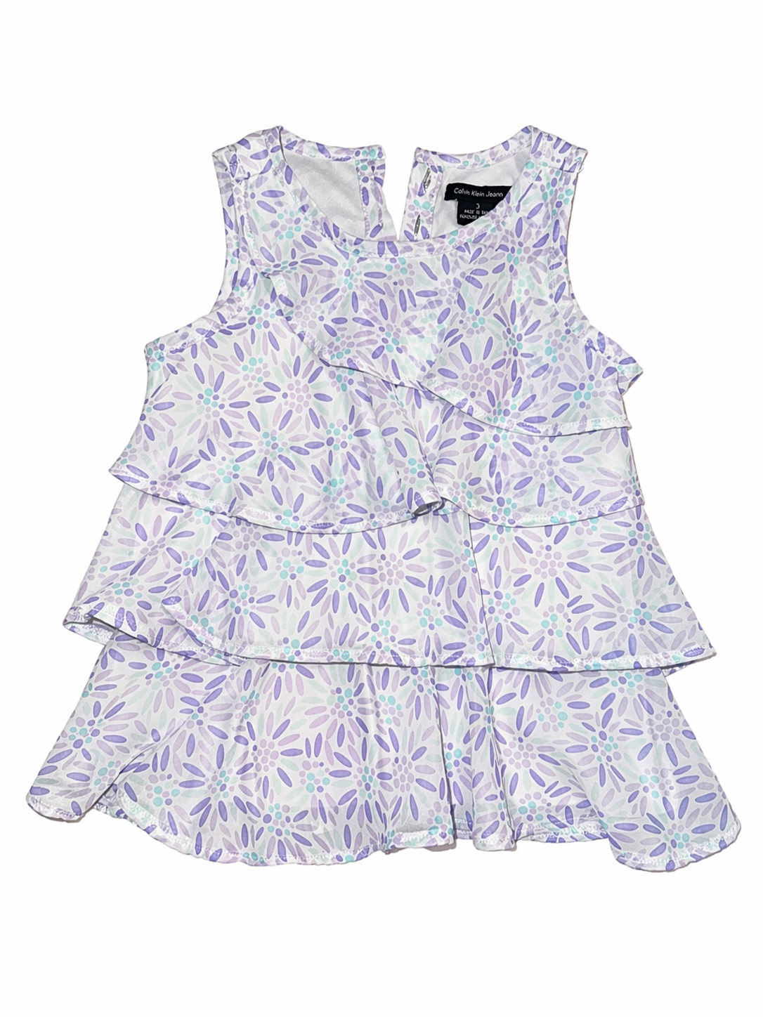 Sleeveless t-shirt with purple pattern | 3T