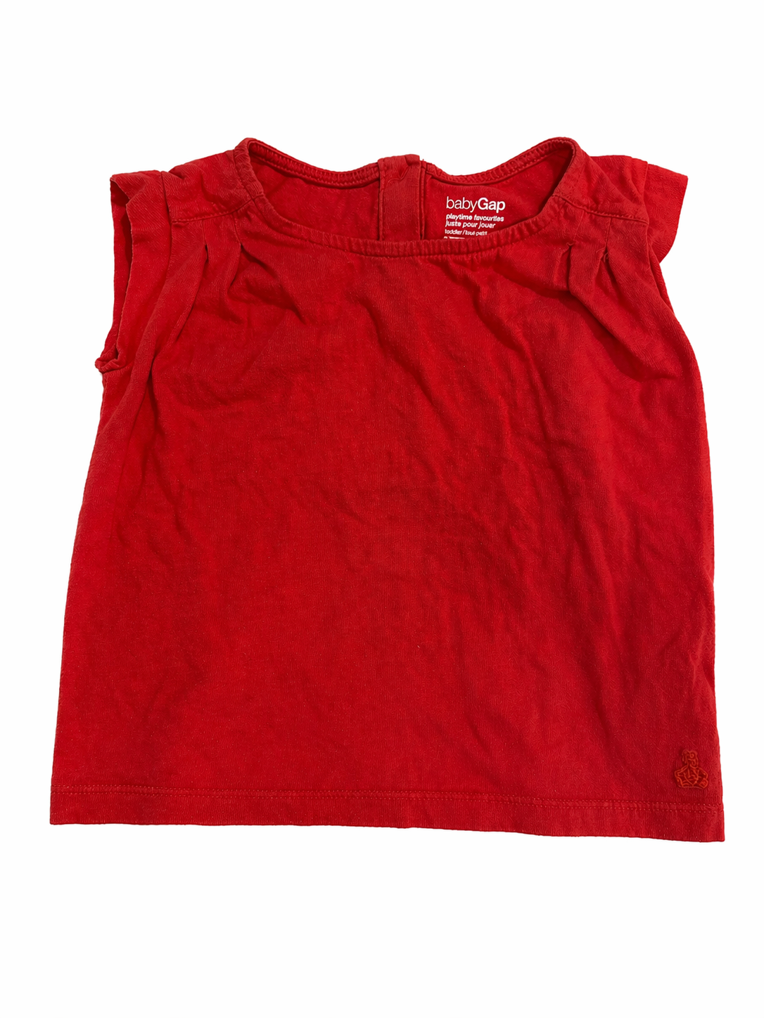Red sleeveless t-shirt | 3T