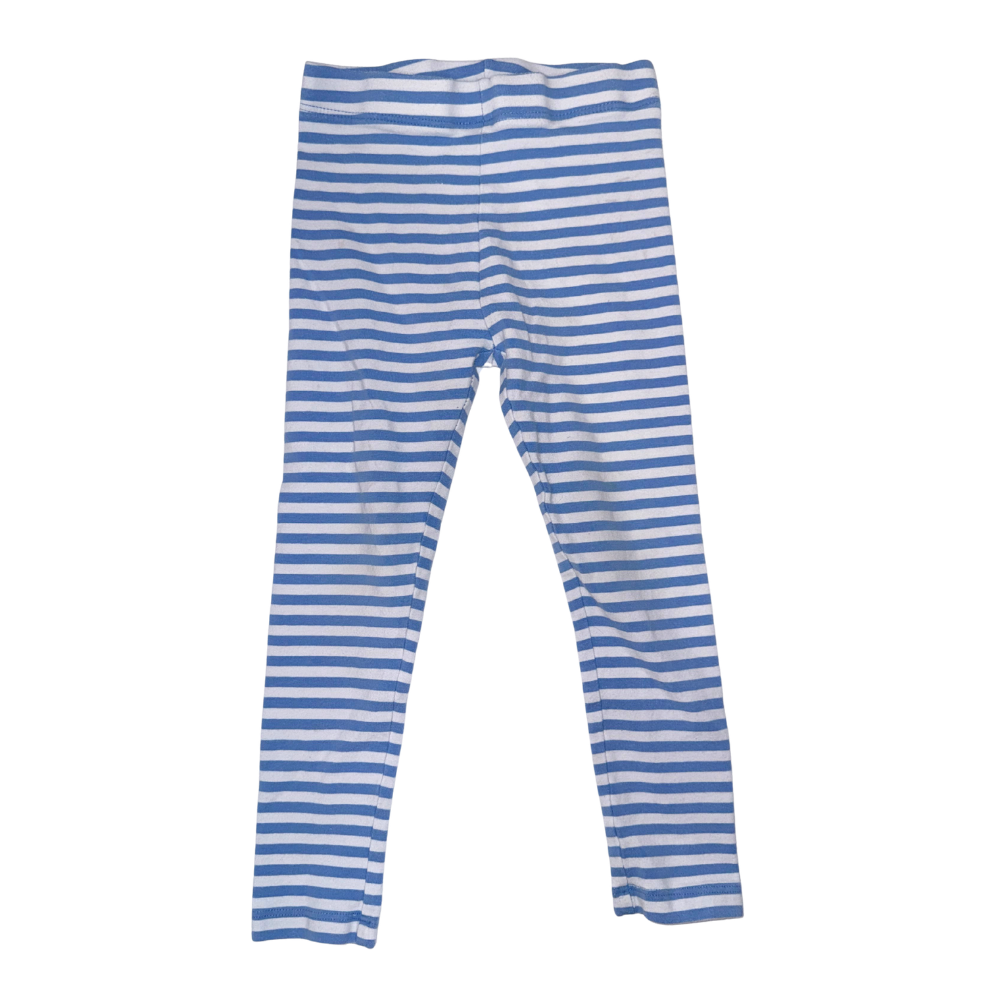 Striped white & blue legging | 3T
