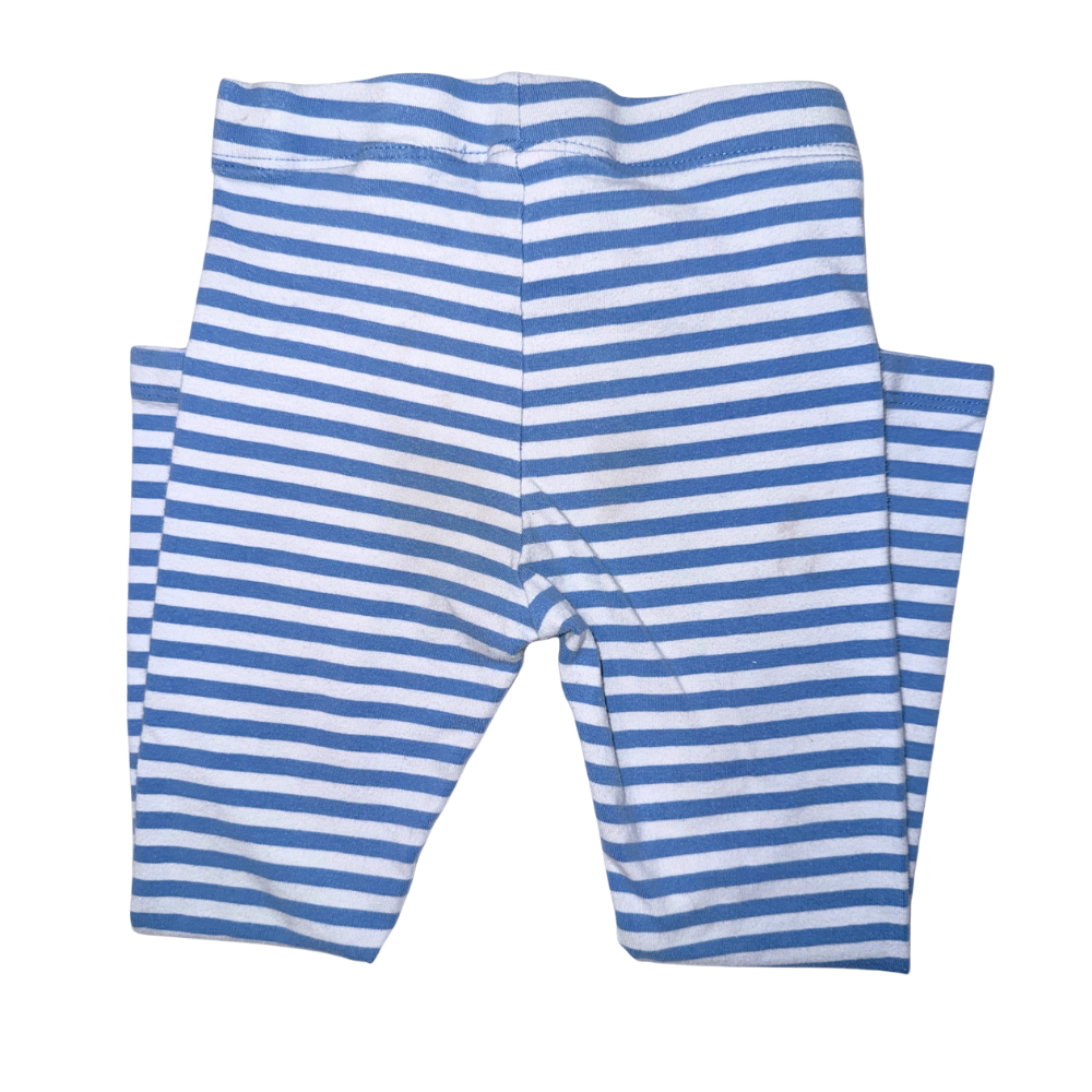 Striped white & blue legging | 3T