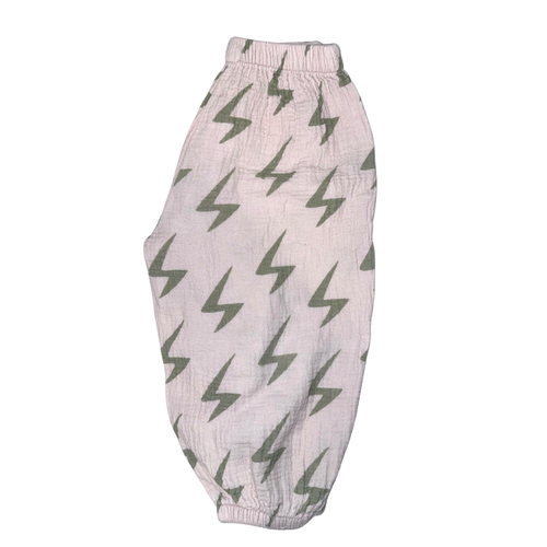 Beige with green lightbolts pants | 3T