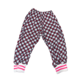 Plaid red grey with pink details pants | 3T