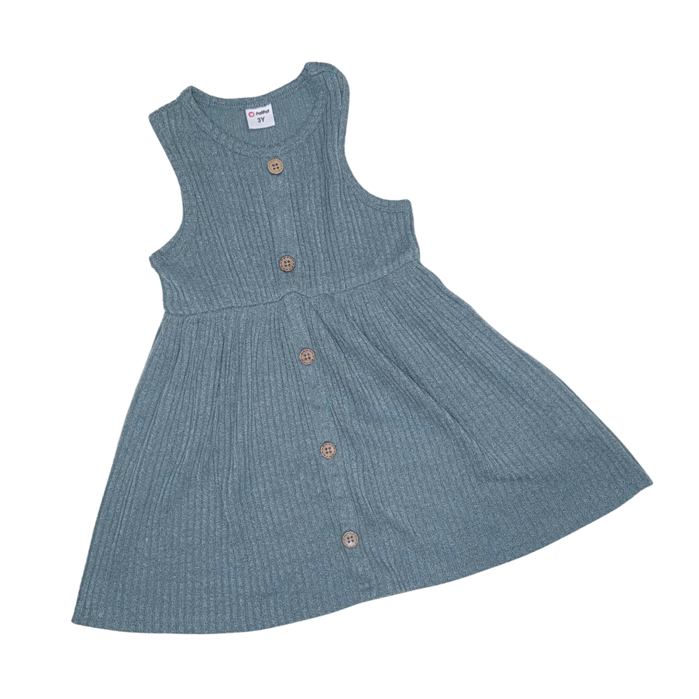 Green-blue sleeveless dress | 3T