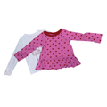 Set of two long-sleeve t-shirts | White & Pink | 3T