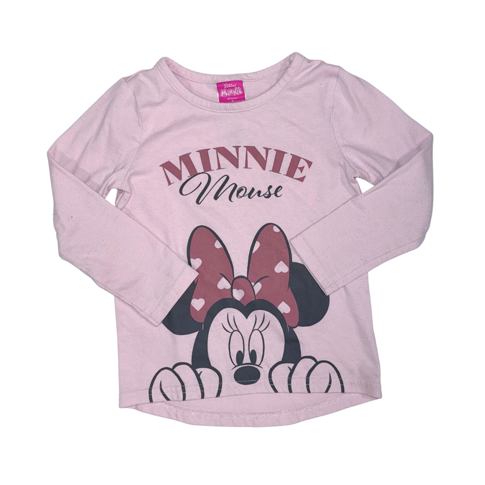 Pink Minnie Disney long-sleeve t-shirt | 3T
