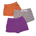 Set of 3 shorts | Orange, Purple & Flamingo pattern | 3T