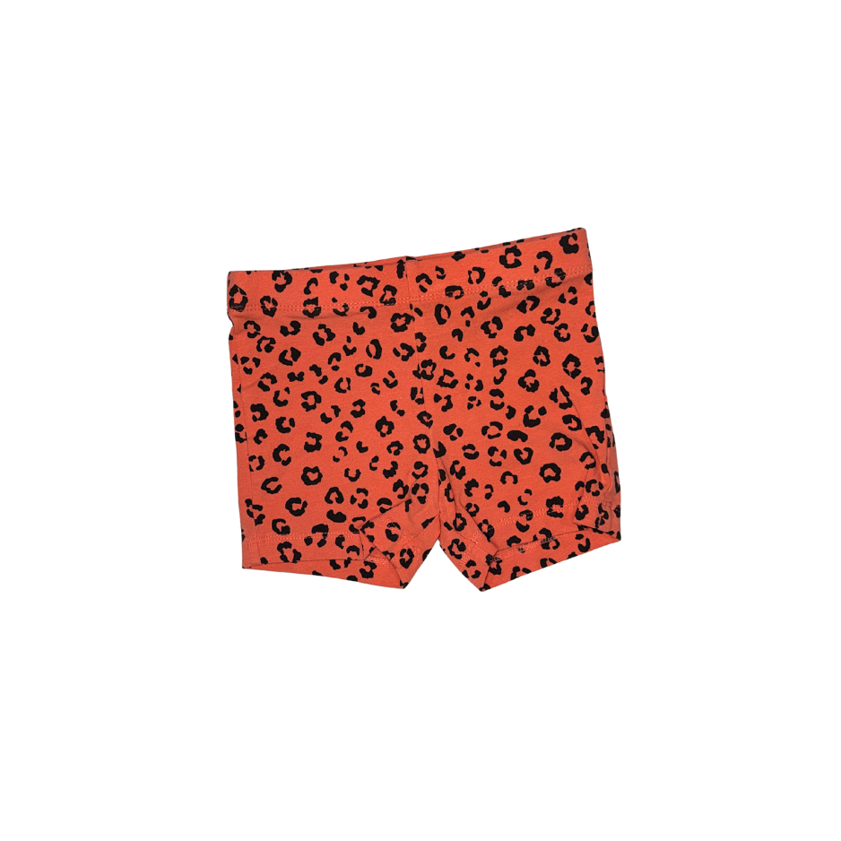 Animal print orange shorts | 3T