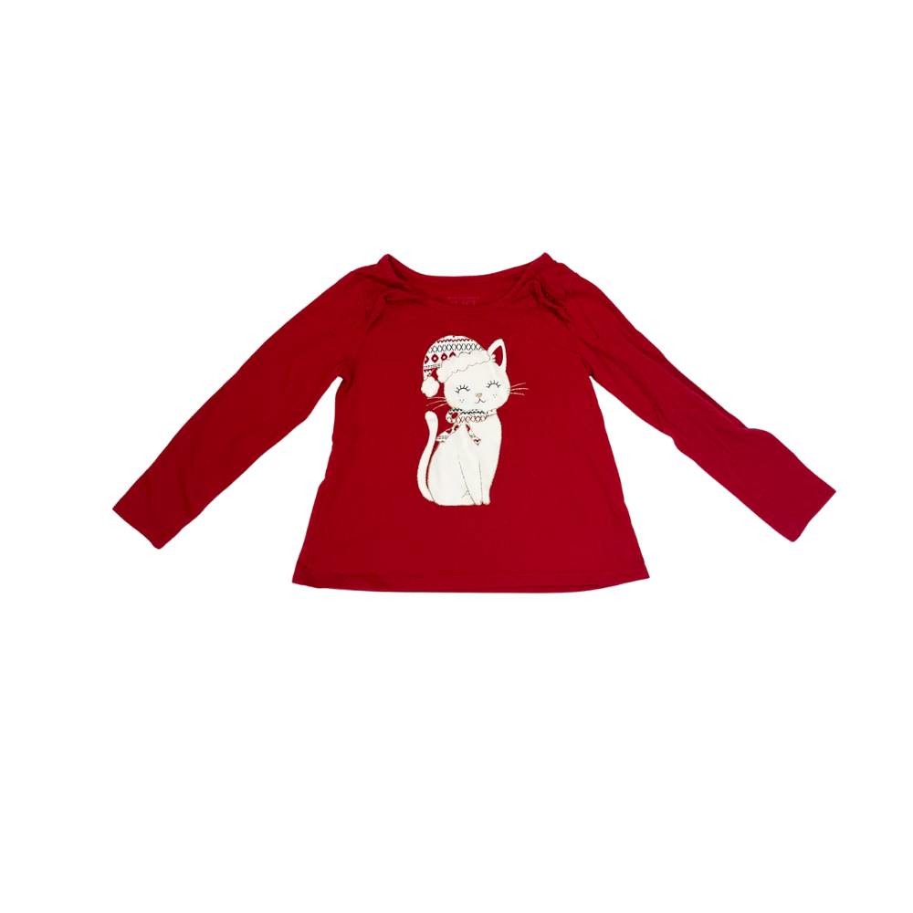 The Children'S Place Basics | T-Shirts | Graphic Long Sleeve Tee | Red | 3T