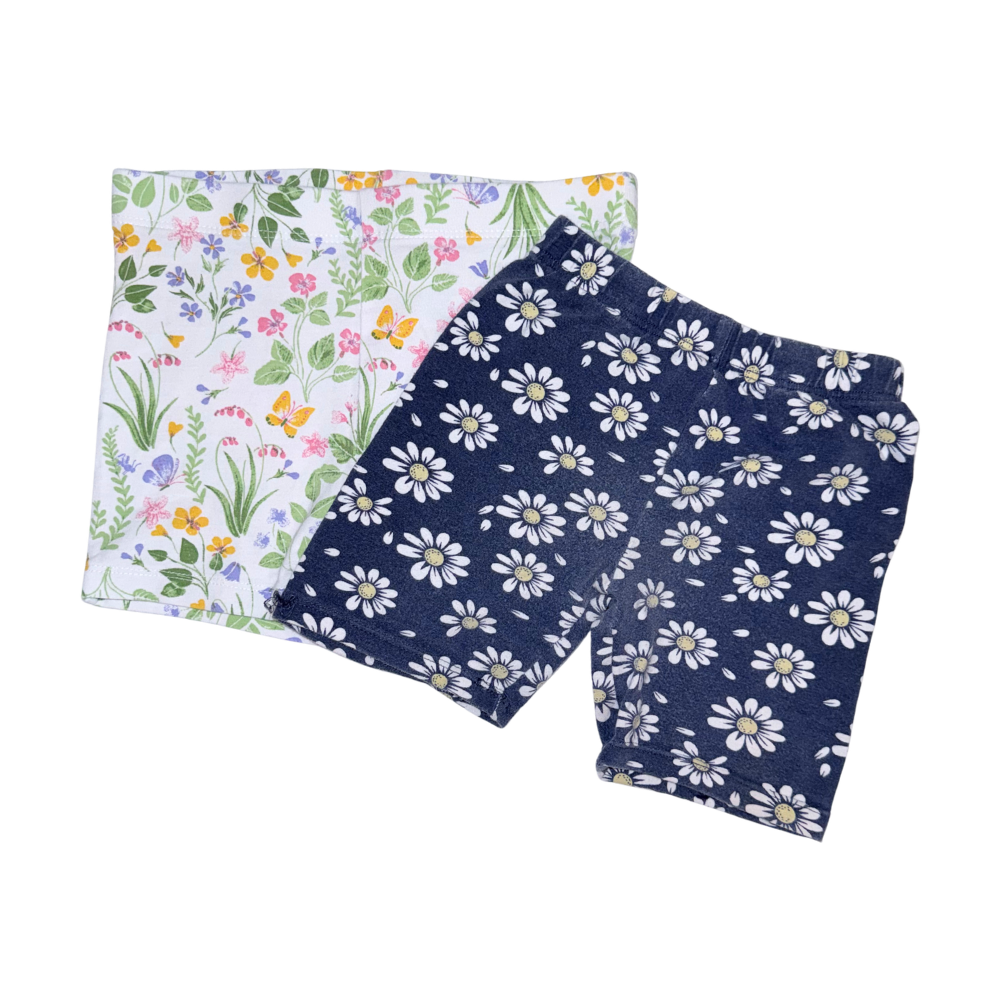 Floral pattern | Set of two shorts | 4T