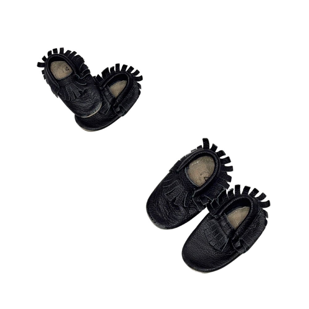 Black leather shoes | Toddler 4