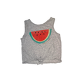 Watermelon sleveless grey t-shirt | 4T