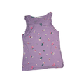 Lilac with flower pattern sleeveless t-shirt | 4-6T