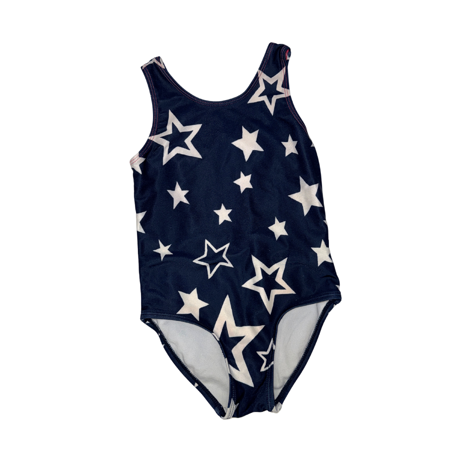 One-piece dark blue & stars pattern swimsuit | 4T