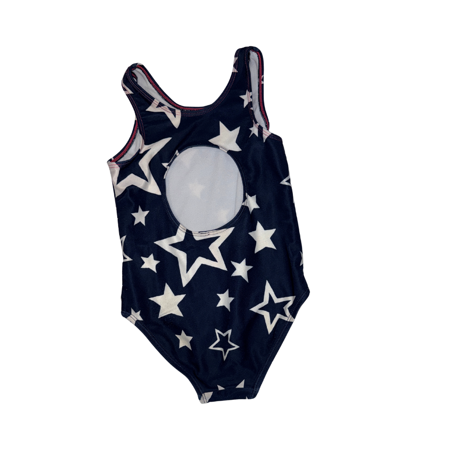 One-piece dark blue & stars pattern swimsuit | 4T