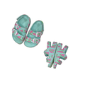 Green with watermelon pattern sandals | 5-6 Toddler